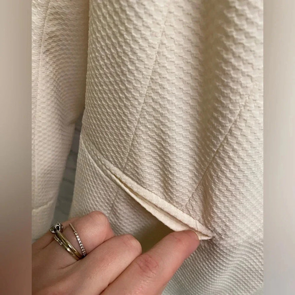 Women’s KENSIE Cream Textured Blazer Jacket Size Medium - Picture 5 of 7